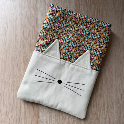Pochette à livre chat