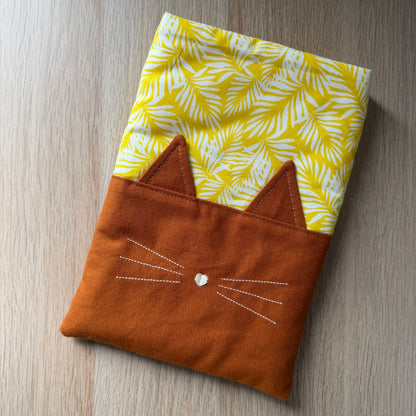Pochette à livre chat